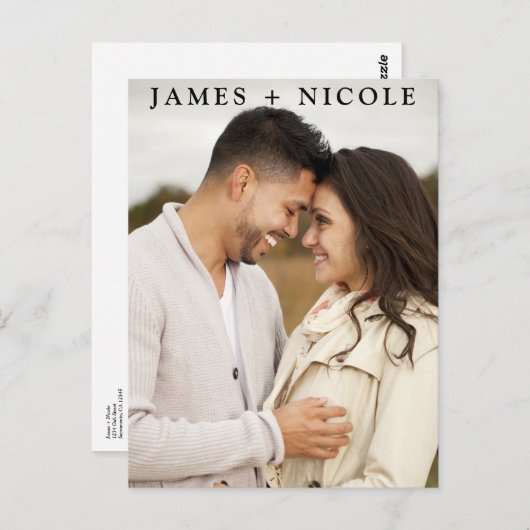 Moderne QR Code Scannable Wedding R.S.V.P. Antwort Postkarte (Vorne/Hinten)