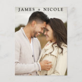 Moderne QR Code Scannable Wedding R.S.V.P. Antwort Postkarte (Vorderseite)