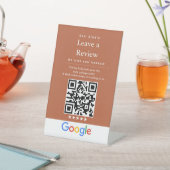 Moderne QR-Code-Schilder für Bewertungen Sockelschild (In SItu)
