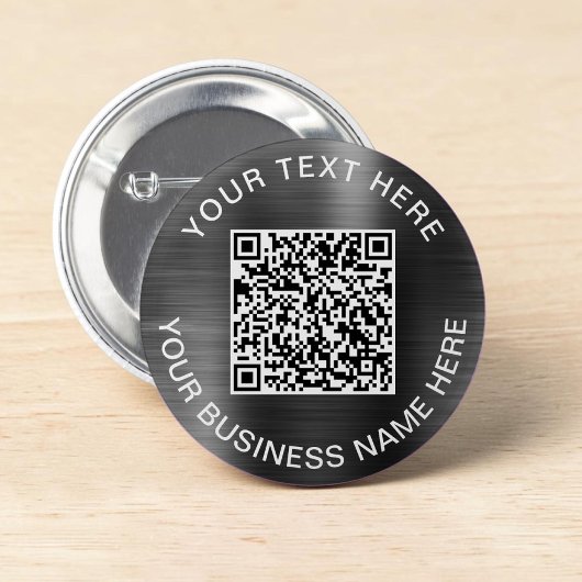 Moderne QR Code Silver Promotions Button
