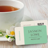 Moderne QR Code Social Media Verbinden wir Green Visitenkarte