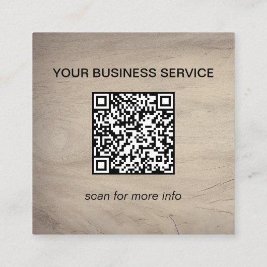 Moderne QR Code Square Business Card Terminkarte (Rückseite)