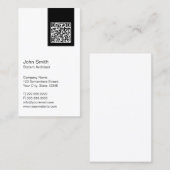 Moderne QR Code System Architecture Business Card Visitenkarte (Vorne/Hinten)