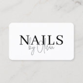 Moderne QR-Code-Typografie für Nageldesigner Visitenkarte (Vorderseite)