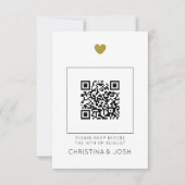 Moderne QR Code UAWG Online-Hochzeitseinladung (Vorderseite)