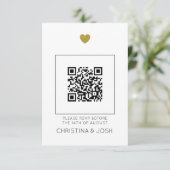 Moderne QR Code UAWG Online-Hochzeitseinladung (Stehend Vorderseite)