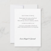 Moderne QR Code UAWG Online-Hochzeitseinladung (Rückseite)