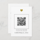 Moderne QR Code UAWG Online-Hochzeitseinladung (Vorne/Hinten)