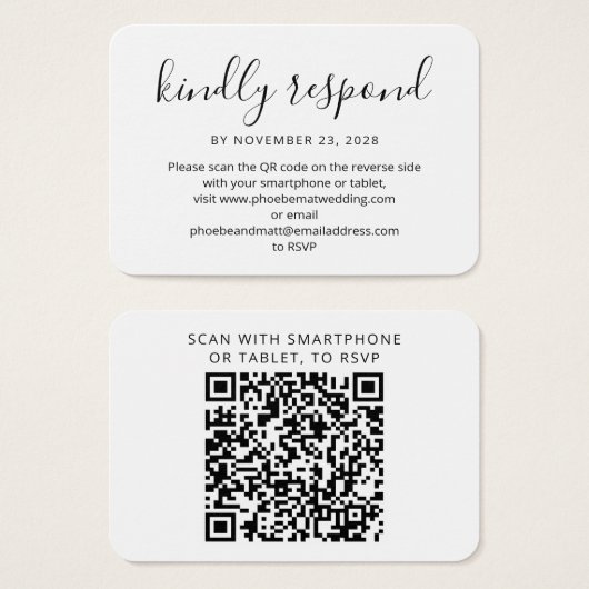 Moderne QR Code UAWG Response und Website (Vorne & Hinten)