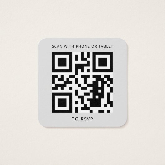 Moderne QR Code UAWG Wedding Website (Rückseite)