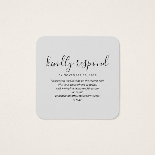 Moderne QR Code UAWG Wedding Website (Vorderseite)