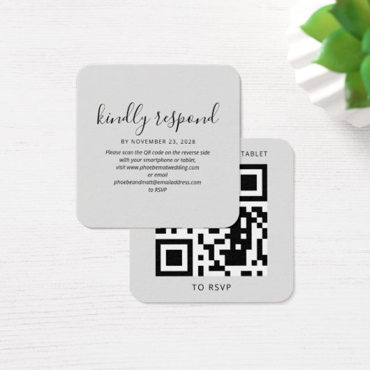 Moderne QR Code UAWG Wedding Website (Schreibtisch)