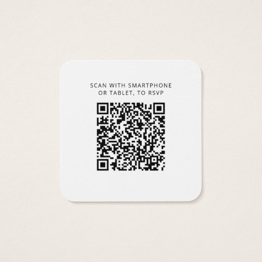 Moderne QR Code UAWG Wedding Website (Rückseite)
