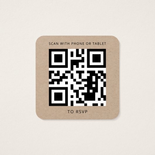 Moderne QR Code UAWG Wedding Website (Rückseite)