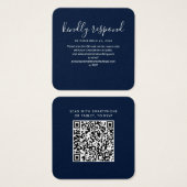 Moderne QR Code UAWG Wedding Website Card (Vorne & Hinten)