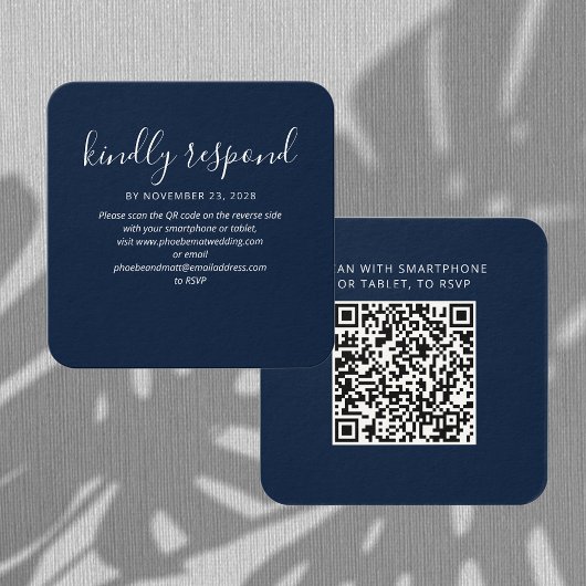 Moderne QR Code UAWG Wedding Website Card