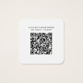 Moderne QR Code UAWG Wedding Website Card (Rückseite)
