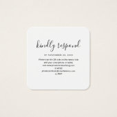 Moderne QR Code UAWG Wedding Website Card (Vorderseite)