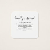 Moderne QR Code UAWG Wedding Website Response Card (Vorderseite)