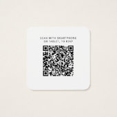 Moderne QR Code UAWG Wedding Website Response Card (Rückseite)