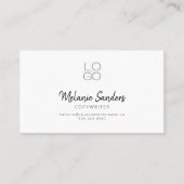 Moderne QR CODE-Visitenkarte für Schwarz/Weiß Visitenkarte (Vorderseite)