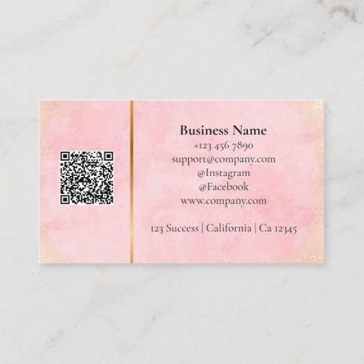 Moderne QR-Code-Visitenkarte mit Logo - Benutzerde Visitenkarte (Rückseite)