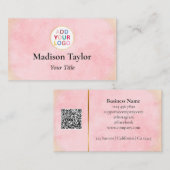 Moderne QR-Code-Visitenkarte mit Logo - Benutzerde Visitenkarte (Vorne/Hinten)