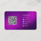 Moderne QR-Code-Visitenkarte mit Logo Visitenkarte (Rückseite)