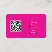 Moderne QR-Code-Visitenkarte mit Logo Visitenkarte (Rückseite)
