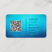 Moderne QR-Code-Visitenkarte mit Logo Visitenkarte (Rückseite)