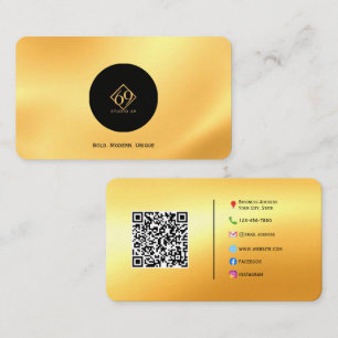 Moderne QR-Code-Visitenkarte mit Logo Visitenkarte