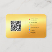 Moderne QR-Code-Visitenkarte mit Logo Visitenkarte (Rückseite)