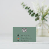 “Moderne QR-Code-Visitenkarte” Visitenkarte (Stehend Vorderseite)