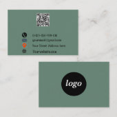 “Moderne QR-Code-Visitenkarte” Visitenkarte (Vorne/Hinten)