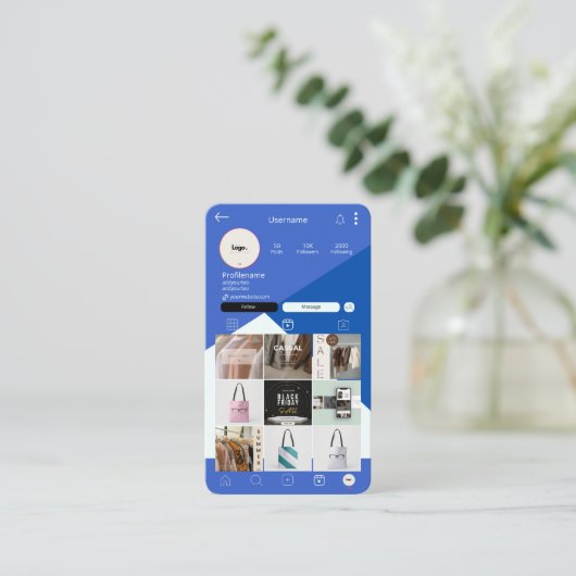 Moderne QR-Code-Visitenkarten | Verbindung Visitenkarte (Stehend Vorderseite)