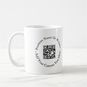 Moderne QR-Code-Website-Branding-Design für Untern Kaffeetasse