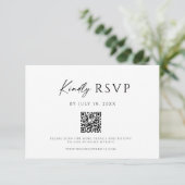 Moderne QR-Code-Website-RSVP-Karte Save The Date (Stehend Vorderseite)