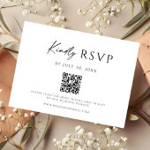 Moderne QR-Code-Website-RSVP-Karte Save The Date