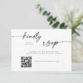 Moderne QR-Code-Website-RSVP-Karte Save The Date (Stehend Vorderseite)