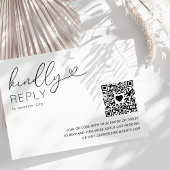 Moderne QR Code Wedding RSVP Card Karte