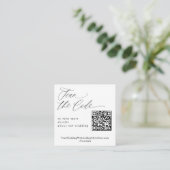 Moderne QR Code Wedding Website Begleitkarte (Stehend Vorderseite)