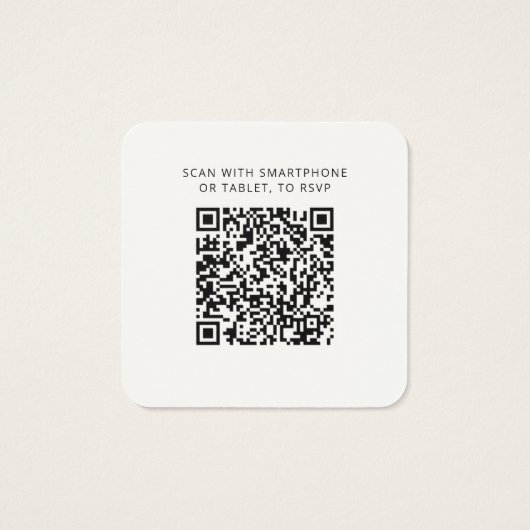 Moderne QR Code Wedding Website UAWG Enclosure Car (Rückseite)