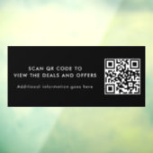 Moderne QR-Code-Werbung für Unternehmen Fensteraufkleber (Blatt 3)
