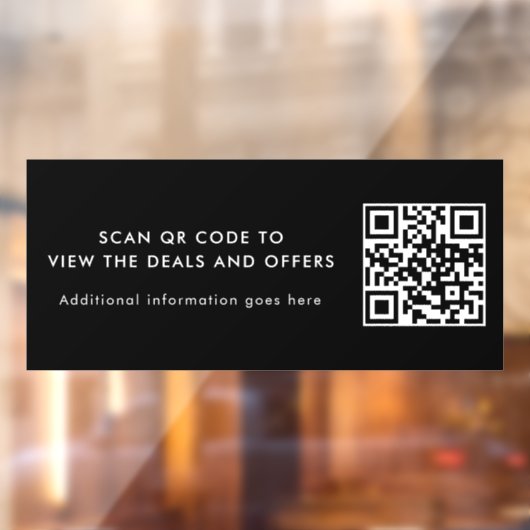 Moderne QR-Code-Werbung für Unternehmen Fensteraufkleber (Blatt 2)