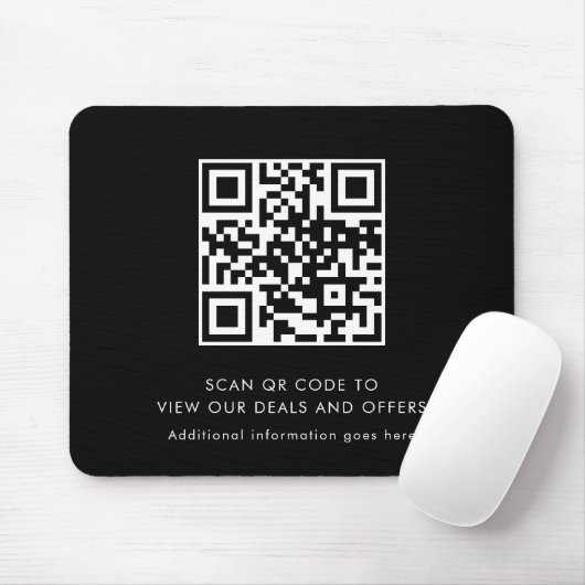 Moderne QR-Code-Werbung für Unternehmen Mousepad (Mit Mouse)