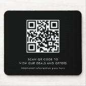 Moderne QR-Code-Werbung für Unternehmen Mousepad (Vorne)
