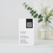 Moderne QR Code Zivil Engineer Business Card Visitenkarte (Stehend Vorderseite)