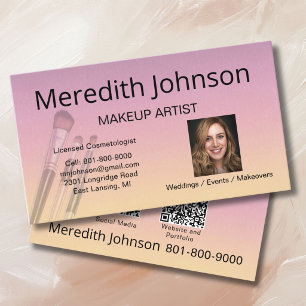 Moderne QR-Codes für professionelle Fotos von Visa Visitenkarte