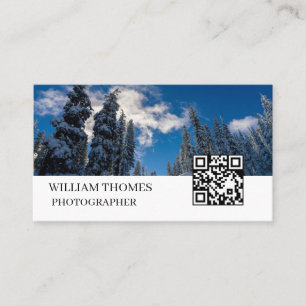 Moderne QR-Fotografie-Portfolio-Branding-Style Visitenkarte