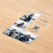 Moderne QR-Graduierungspartei für FotoCollage Acryleinladungen (Ablage )